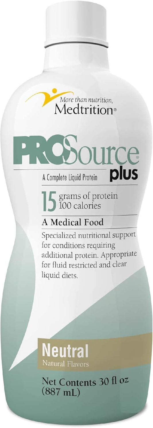 Medtrition Liquid Collagen Peptides Type I & III - 15g Protein per Ounce - 4 Pack of Neutral Bottles