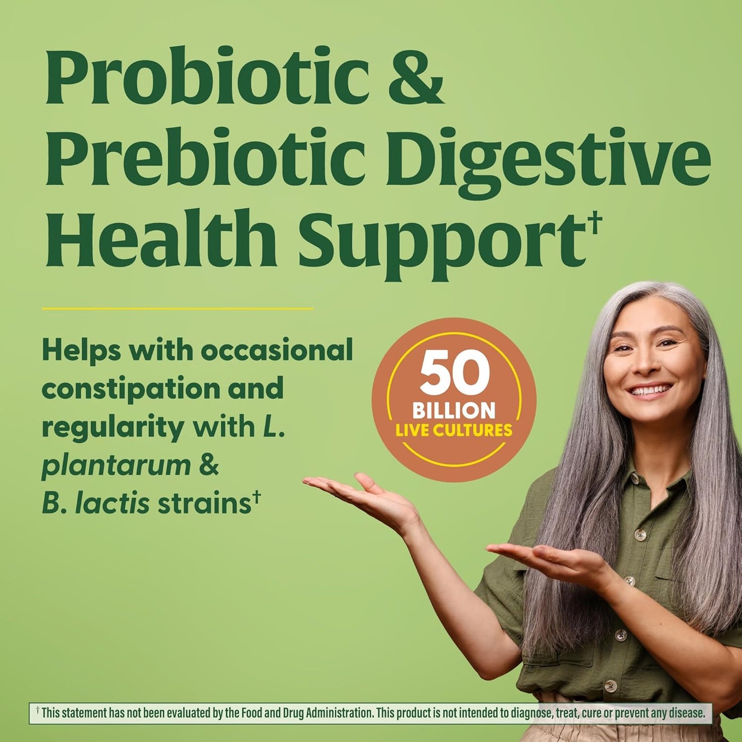 MegaFood MegaFlora Women's Probiotic + Prebiotics with Turmeric - 50 Billion CFUs, 14 Strains - Vegetarian - 60 Capsules