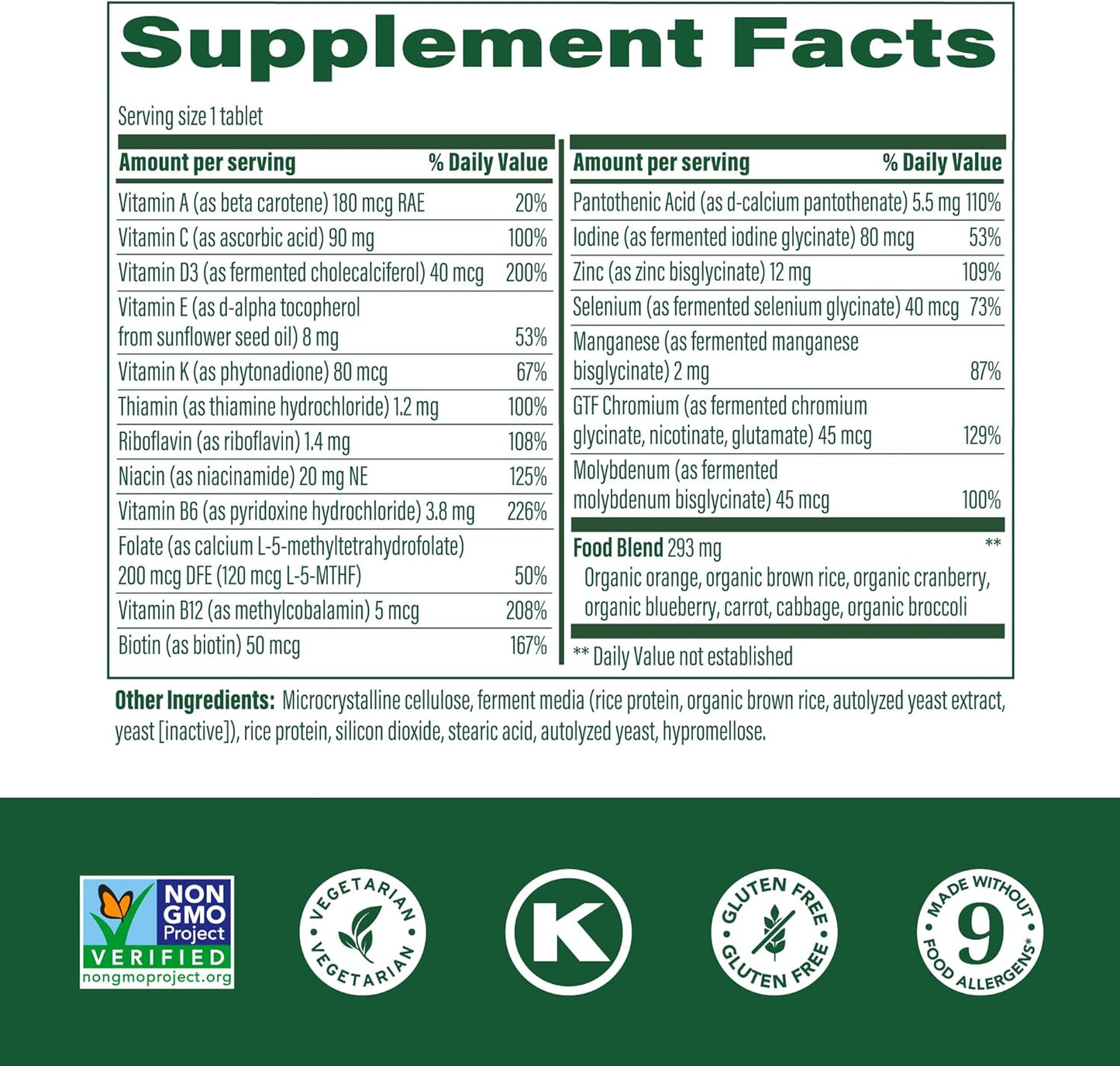 MegaFood Men's 55+ Multivitamin - Supports Healthy Aging & Immune System - Vegetarian Formula, 60 Tablets