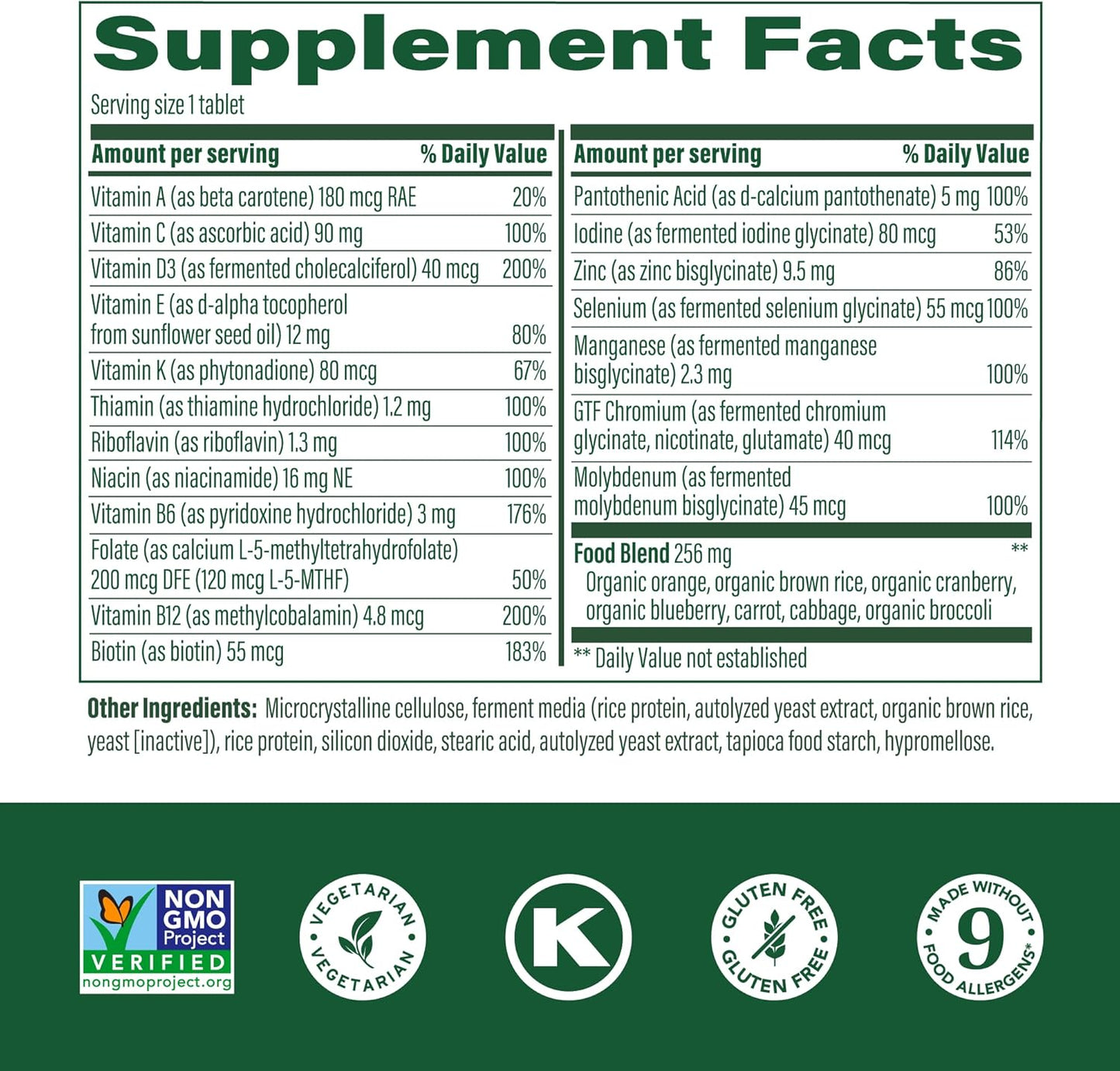 MegaFood Women's 55+ Daily Multivitamin with Vitamin A, C, D3 & E - Optimal Aging Support, Real Food, Bone & Immune Supplement - Vegetarian - 60 Tabs