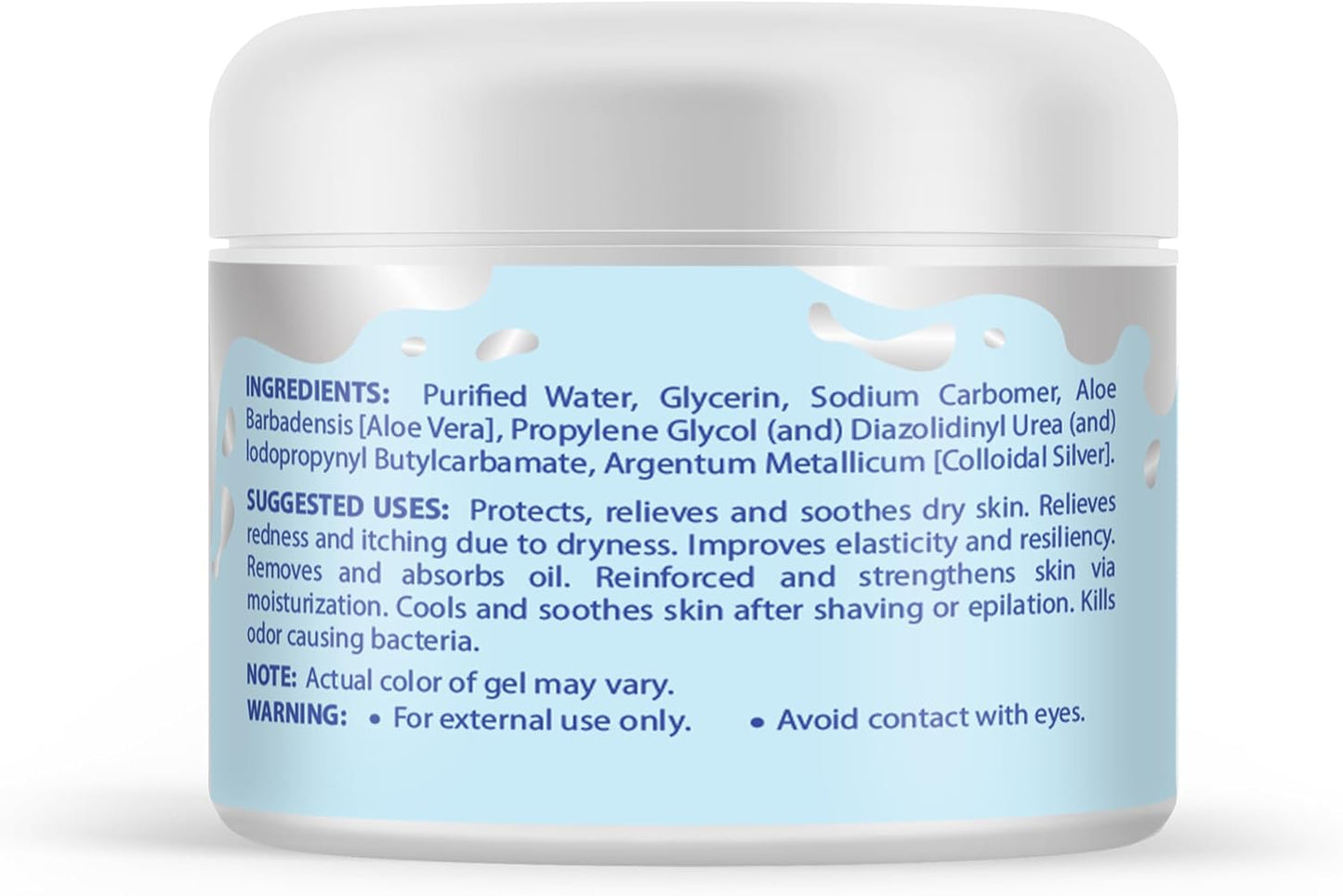 MEINTU Human™ Ultra-Pure Colloidal Silver Gel with Aloe Vera - 4 oz - 75 PPM Skin Solution for Adults, Kids, Pets