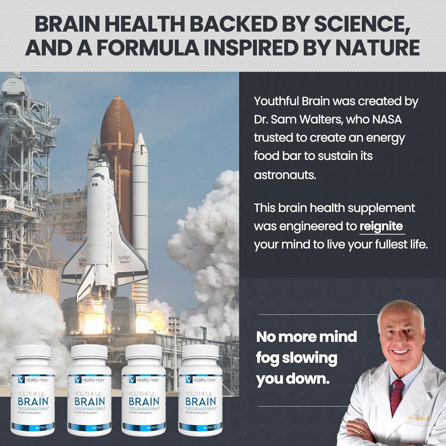 Memory & Brain Health Support Supplement Bundle - 2 Bottles of Vitality Now Youthful Brain - Boost Clarity with Bacopa Monnieri, Ginkgo Biloba, B12 - 60-Day Supply (120 Count)
