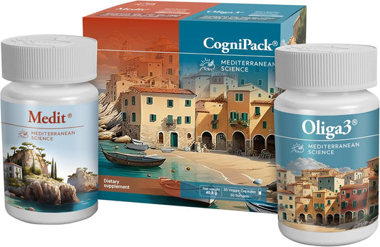 Memory & Focus Boosting Vitamins with Omega-3, Vitamin E, D, Magnesium, Zinc, Selenium, Saffron - CogniPack