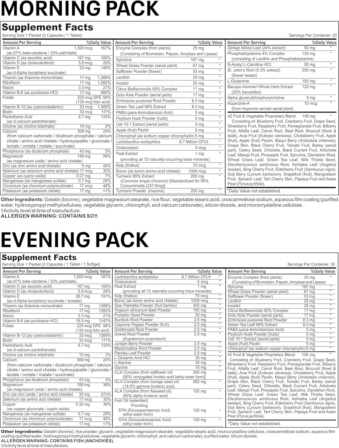 Men Over 40 Vitality Supplement Bundle with Essential Vitamins, Minerals, and Botanicals - Immune Health Support with 42 Fruit and Vegetable Blend