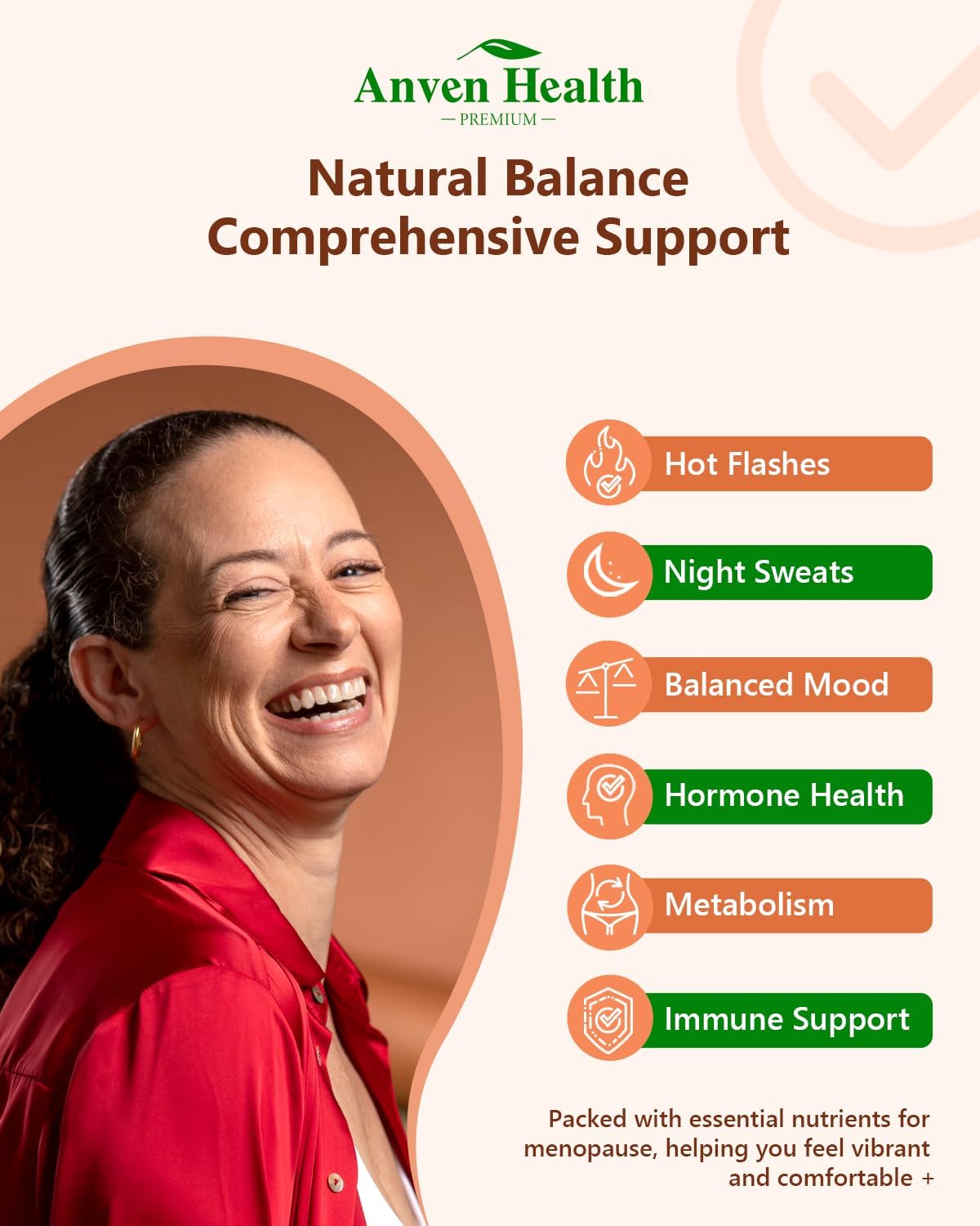Menopause Probiotic Supplements for Women | Supports Hot Flashes, Night Sweats, Bloating, Gut Health | Herbal Blend with Collagen Peptides, Vitamin B6 & D3 | 180 Veggie Capsules
