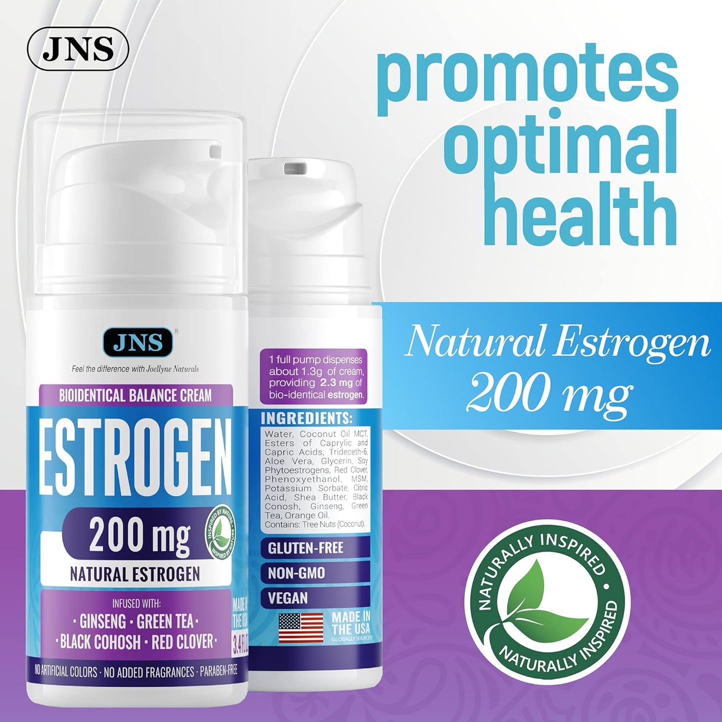Menopause Relief Estrogen Cream - Natural Hormone Balance Formula