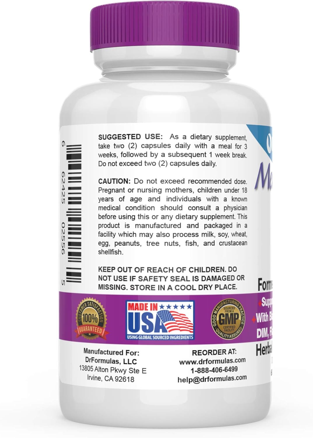 Menopause Relief Supplement for Hot Flashes, Night Sweats, Mood Swings - 60 Count