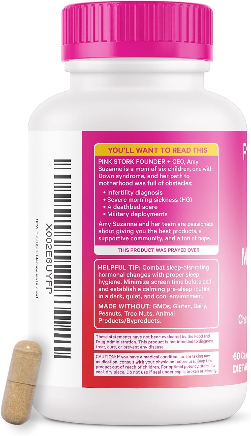 Menopause Relief Supplements for Women - Natural Herbs for Hormone Balance and Hot Flashes - Ashwagandha, Maca, Black Cohosh - 60 Capsules
