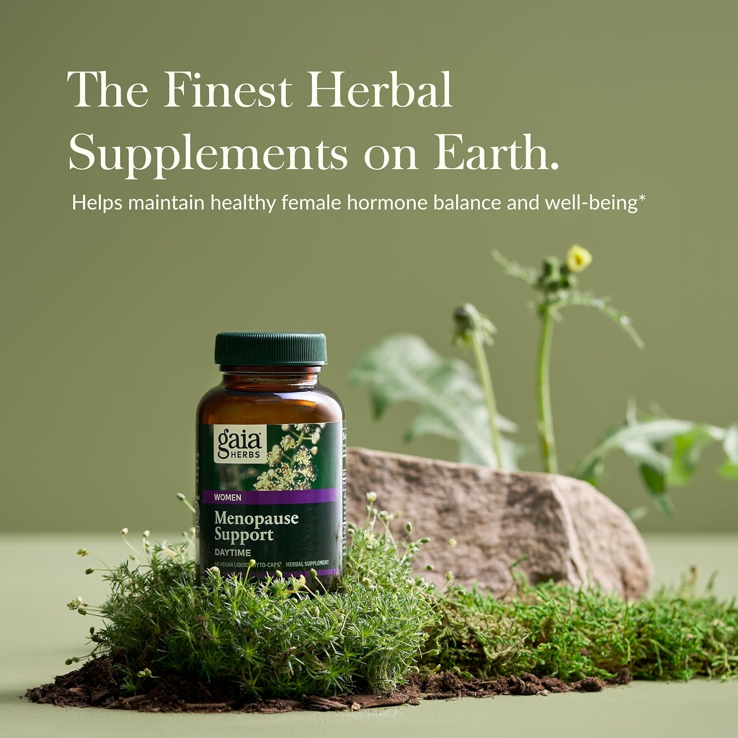 Menopause Support Daytime Supplement for Women - Hormone Balance with Vitex, Black Cohosh, St. John’s Wort, Oats - 60 Vegan Capsules