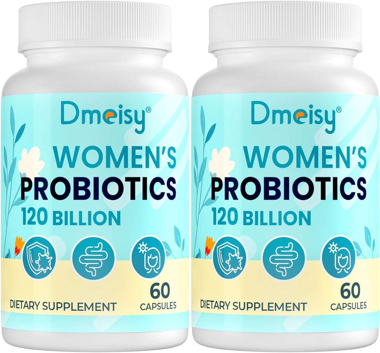 Menopause Support Probiotic with 120 Billion CFU - Natural Supplement for Women, Hot Flashes, Night Sweats, Mood Swings, Hormone Balance, Gut & Immune Health - 120 Capsules