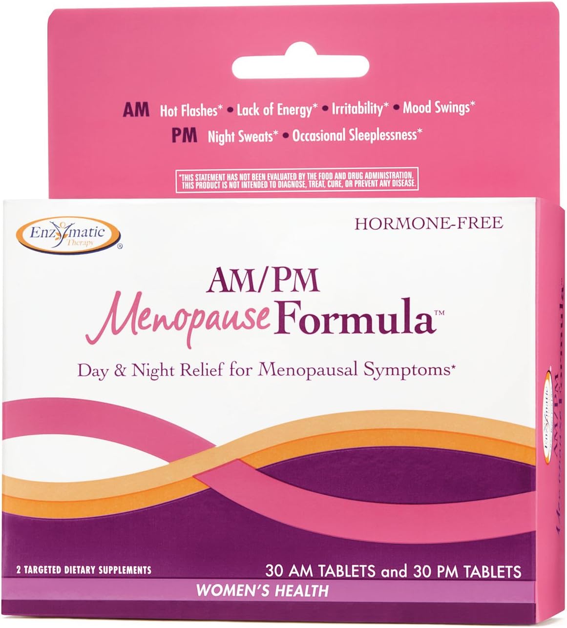 Menopause Support Supplement - Enzymatic Therapy AM/PM Formula - 60 Tablets