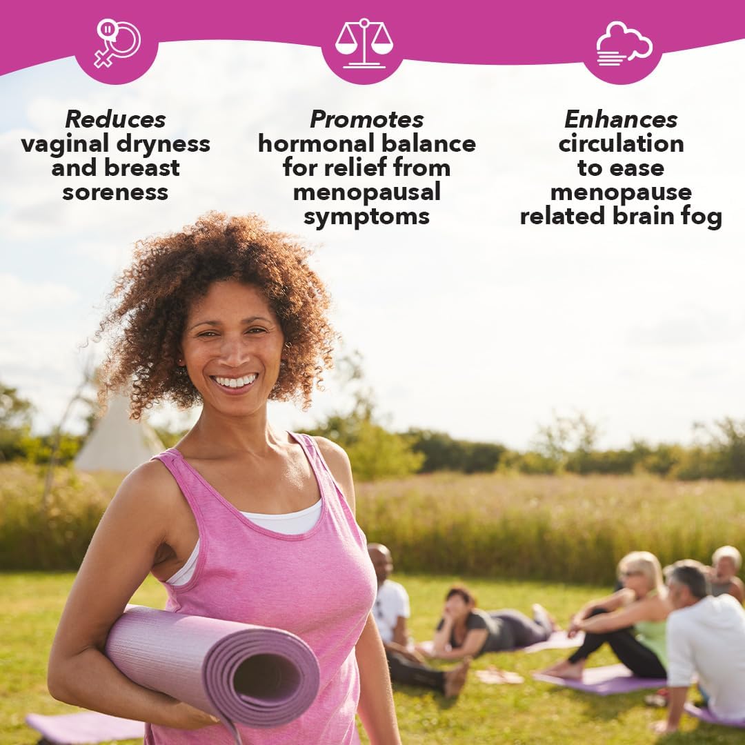 Menopause Support Supplement for Hot Flashes, Hormone Imbalance & Night Sweats - Nourishing Tissue with Sage, Chasteberry, Soy Isoflavones & Black Cohosh - 60 Capsules by LifeSeasons