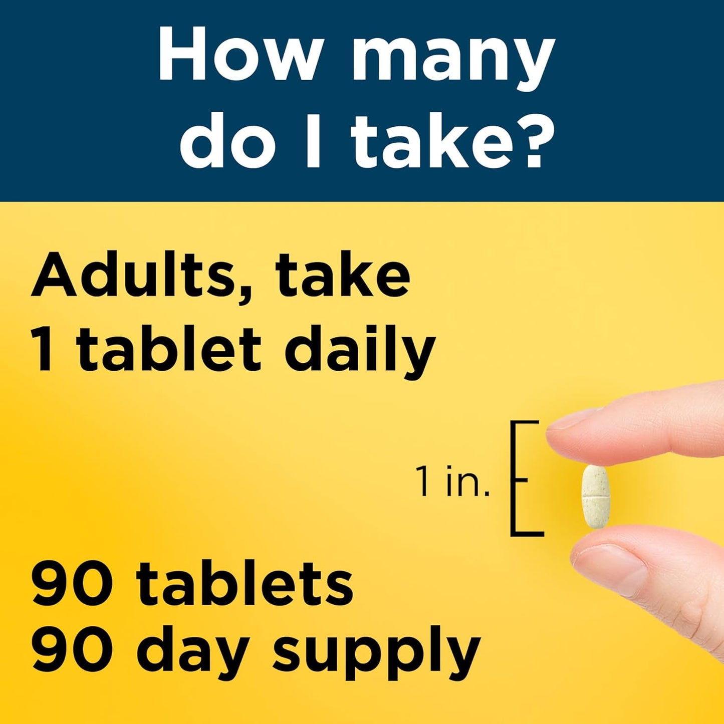 Men's 50+ Multivitamin Tablets for Daily Nutritional Support - 90 Day Supply