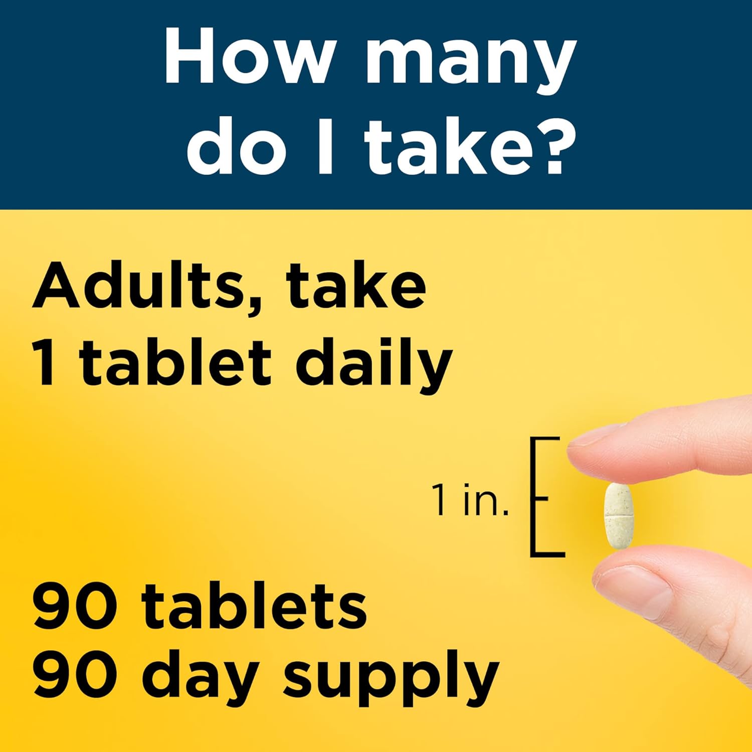 Men's 50+ Multivitamin Tablets for Daily Nutritional Support - 90 Day Supply