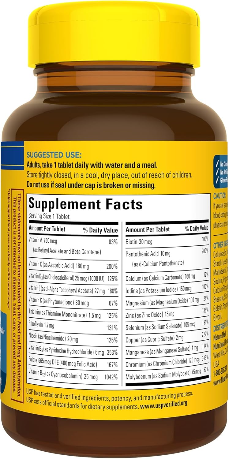 Men's 50+ Multivitamin Tablets for Daily Nutritional Support - 90 Day Supply