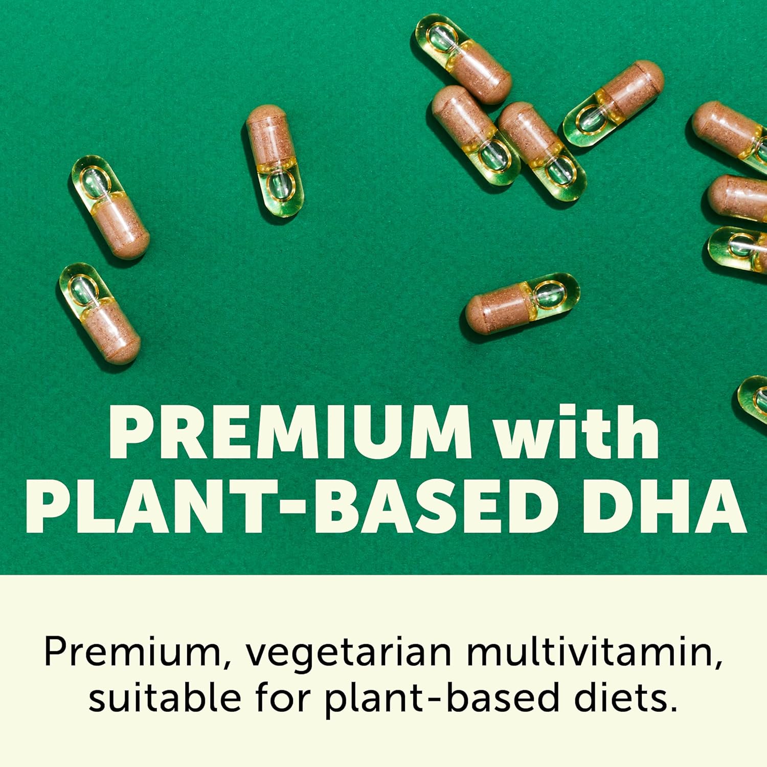 Men's 50+ Multivitamin with Omega-3 DHA, Zinc, Vitamins D3, C, B6, B12, A, Folate, Selenium - 30 Day Supply