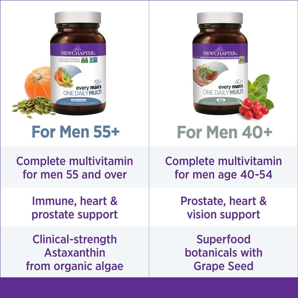 Men's 50+ Multivitamin with Probiotics, Whole Foods, and Astaxanthin - 90 ct