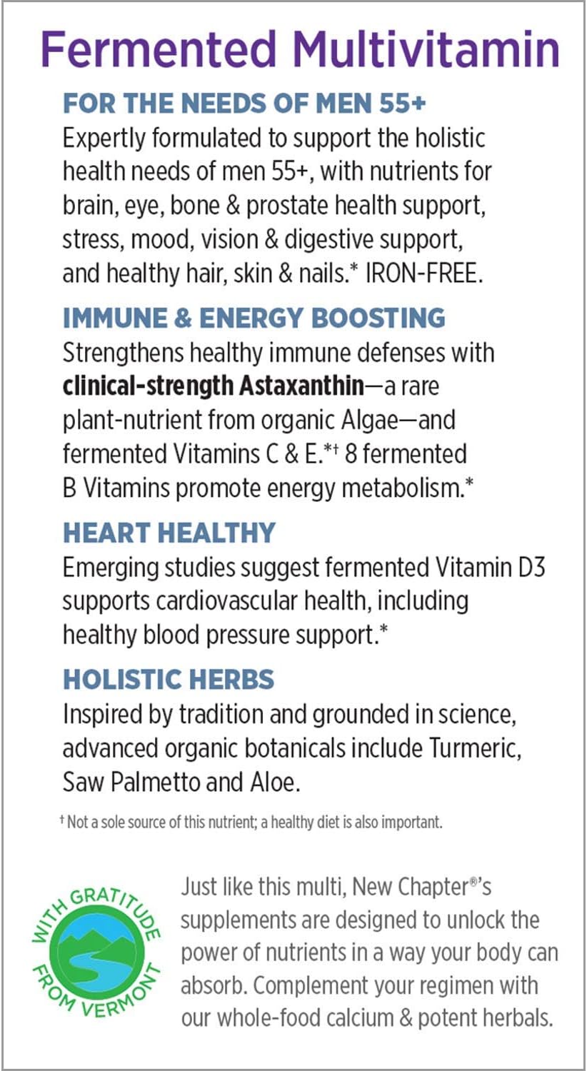 Men's 50+ Multivitamin with Probiotics, Whole Foods, and Astaxanthin - 90 ct