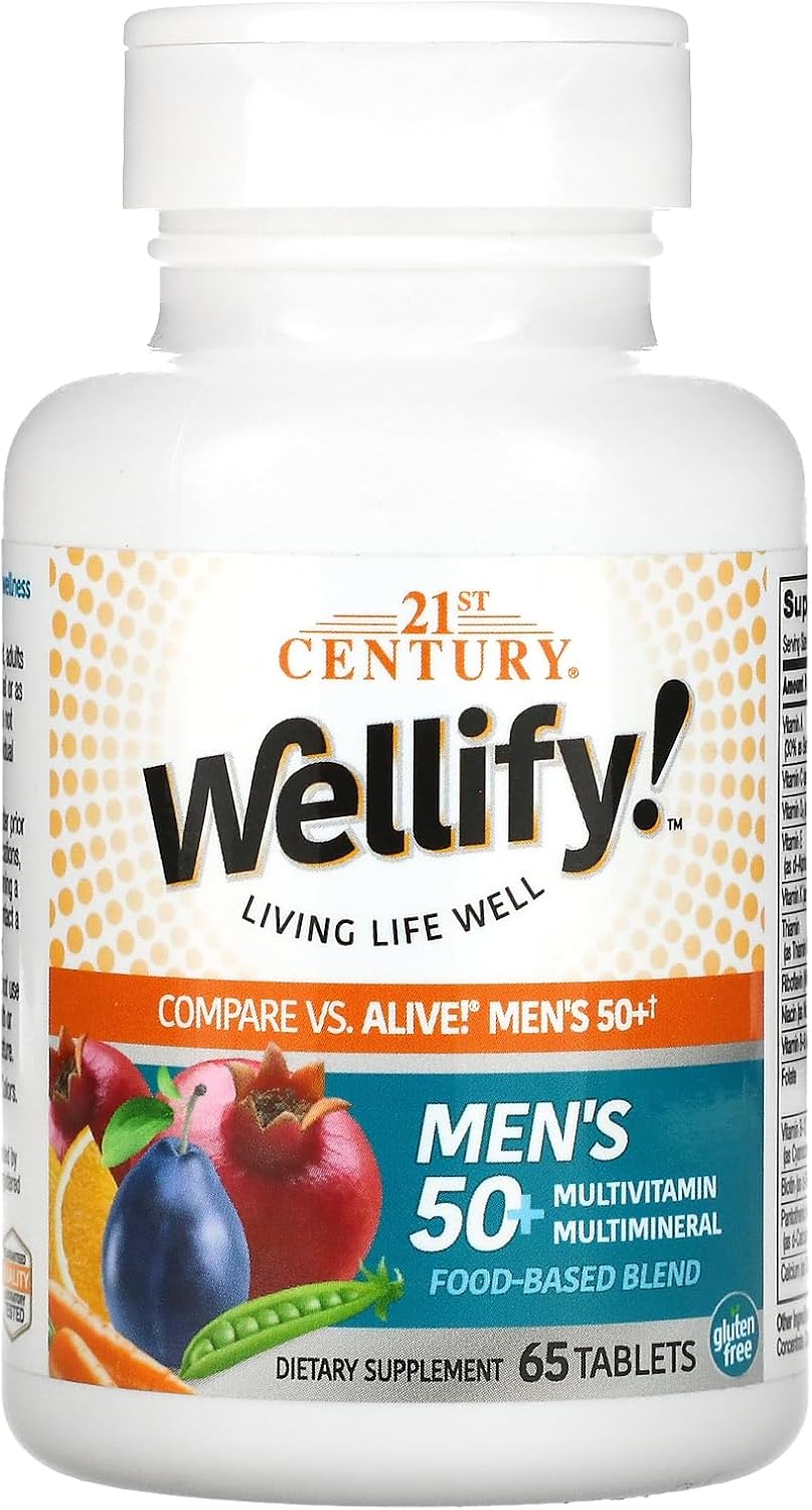 Men's 50+ Multivitamins with Minerals - 21st Century Wellify, 65 Count
