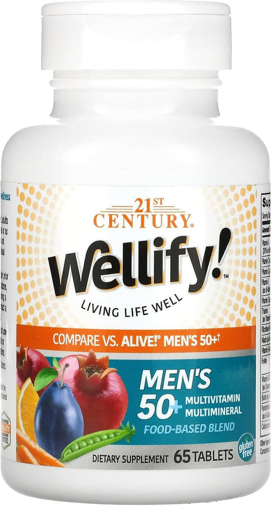 Men's 50+ Multivitamins with Minerals - 21st Century Wellify, 65 Count