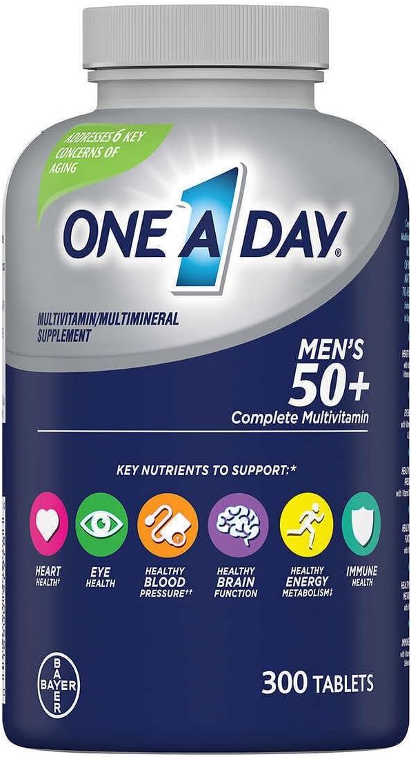 Men's 50 Plus Advantage Multi-Vitamin Tablets, Pack of 300 - Special Offer