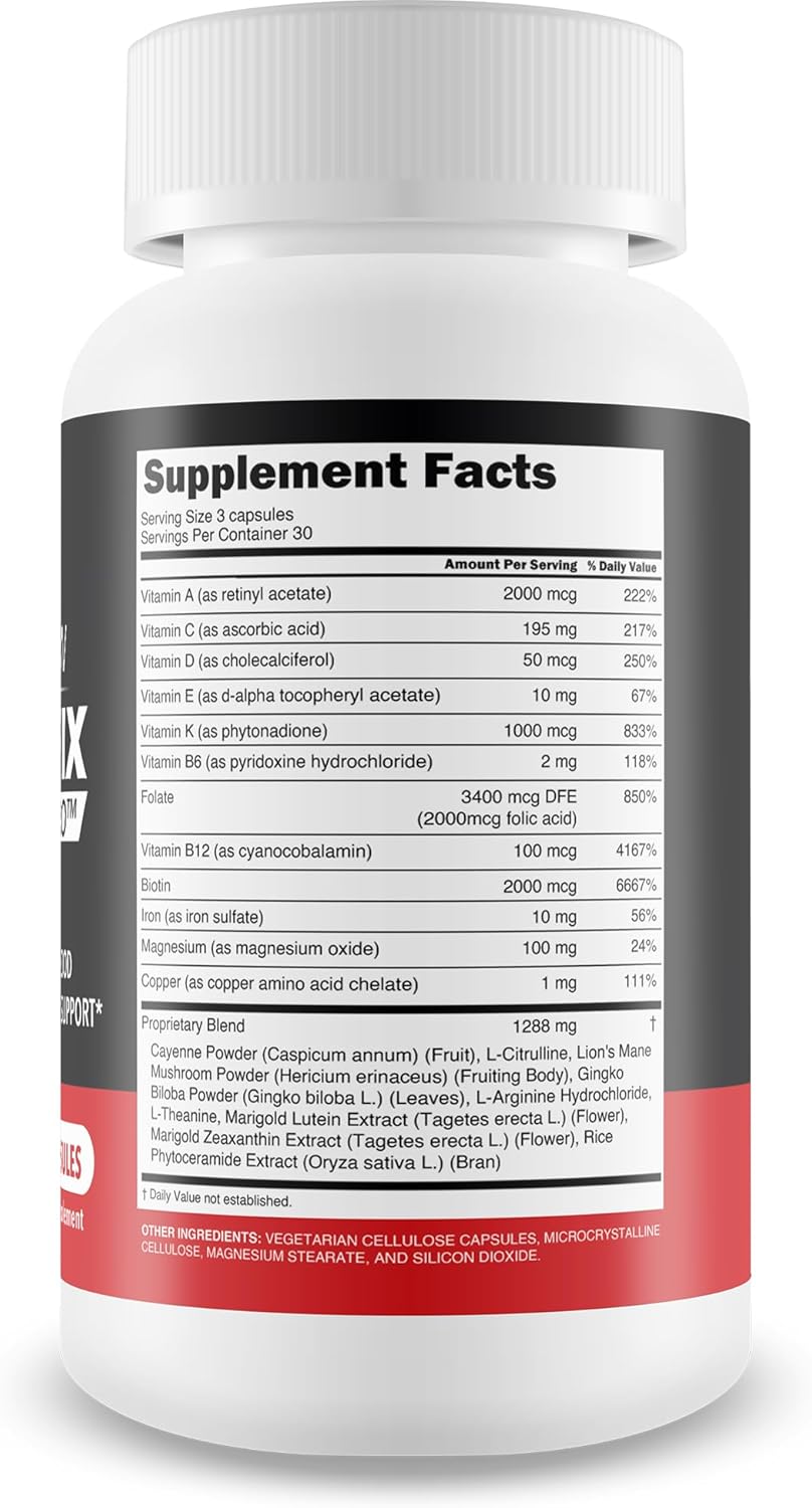 Men's Blood Flow Boost Supplement - Improve Circulation & Increase Blood Flow - Best Supplement for Poor Circulation - Natural Blood Circulation Support for Men - Enhance Blood Flow & Overall Health
