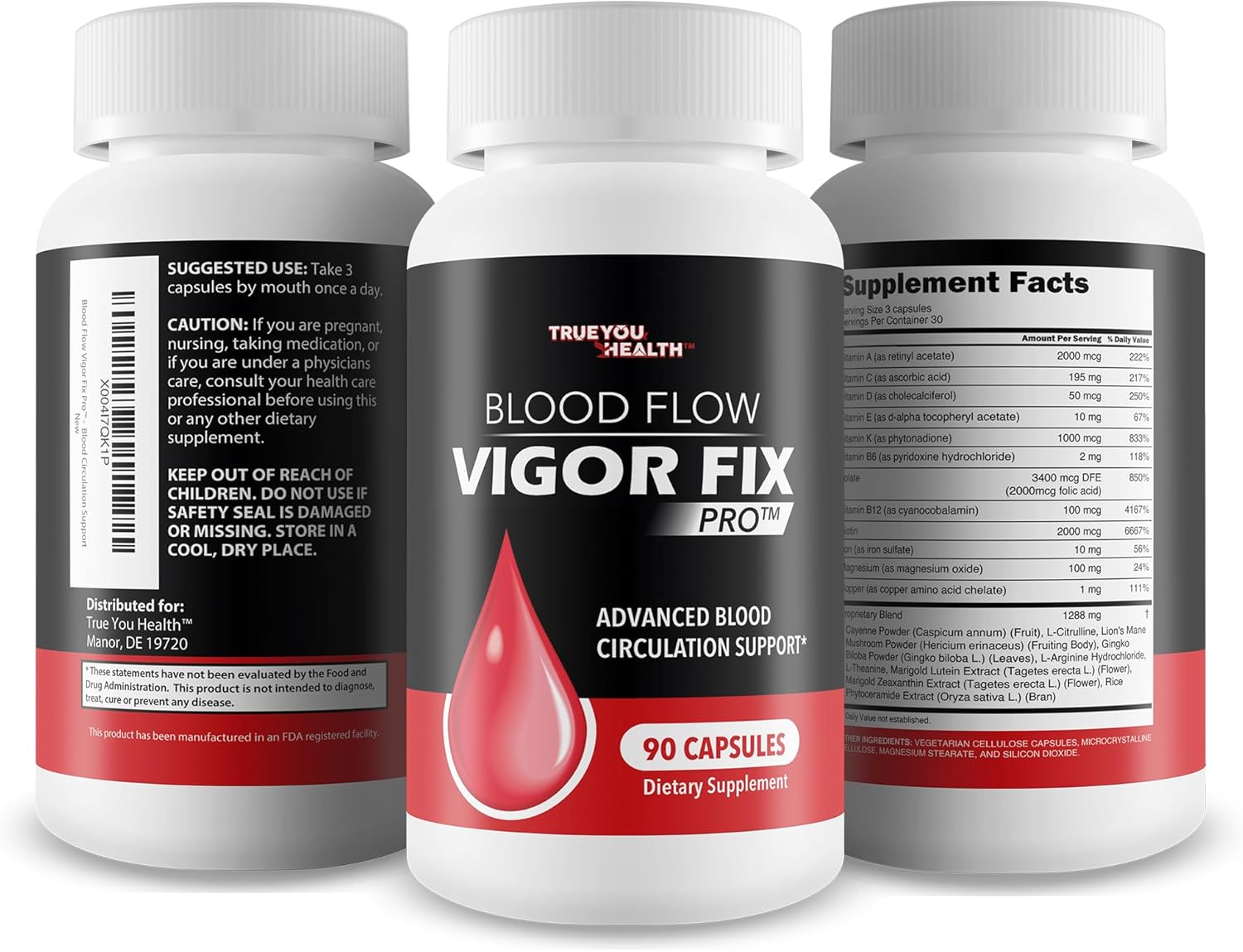 Men's Blood Flow Boost Supplement - Improve Circulation & Increase Blood Flow - Best Supplement for Poor Circulation - Natural Blood Circulation Support for Men - Enhance Blood Flow & Overall Health