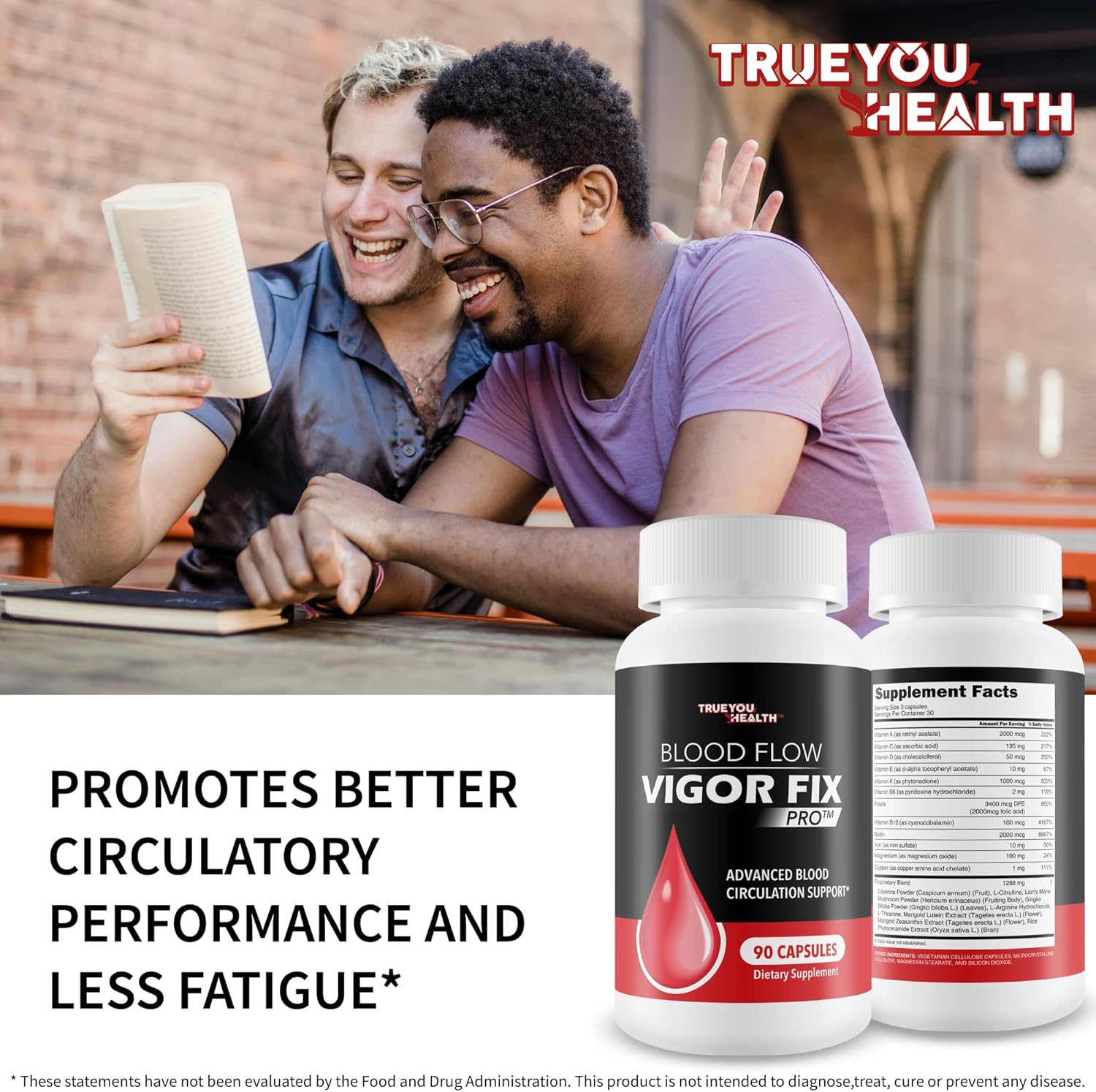 Men's Blood Flow Boost Supplement - Improve Circulation & Increase Blood Flow - Best Supplement for Poor Circulation - Natural Blood Circulation Support for Men - Enhance Blood Flow & Overall Health