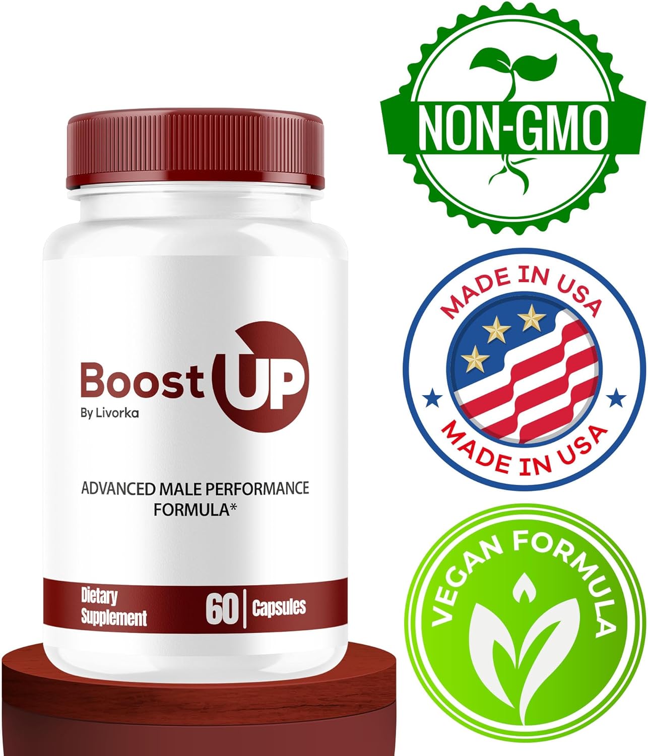 Men's Boost Up Supplement - Advanced Formula Boost Up Pills for Men, 60 Capsules