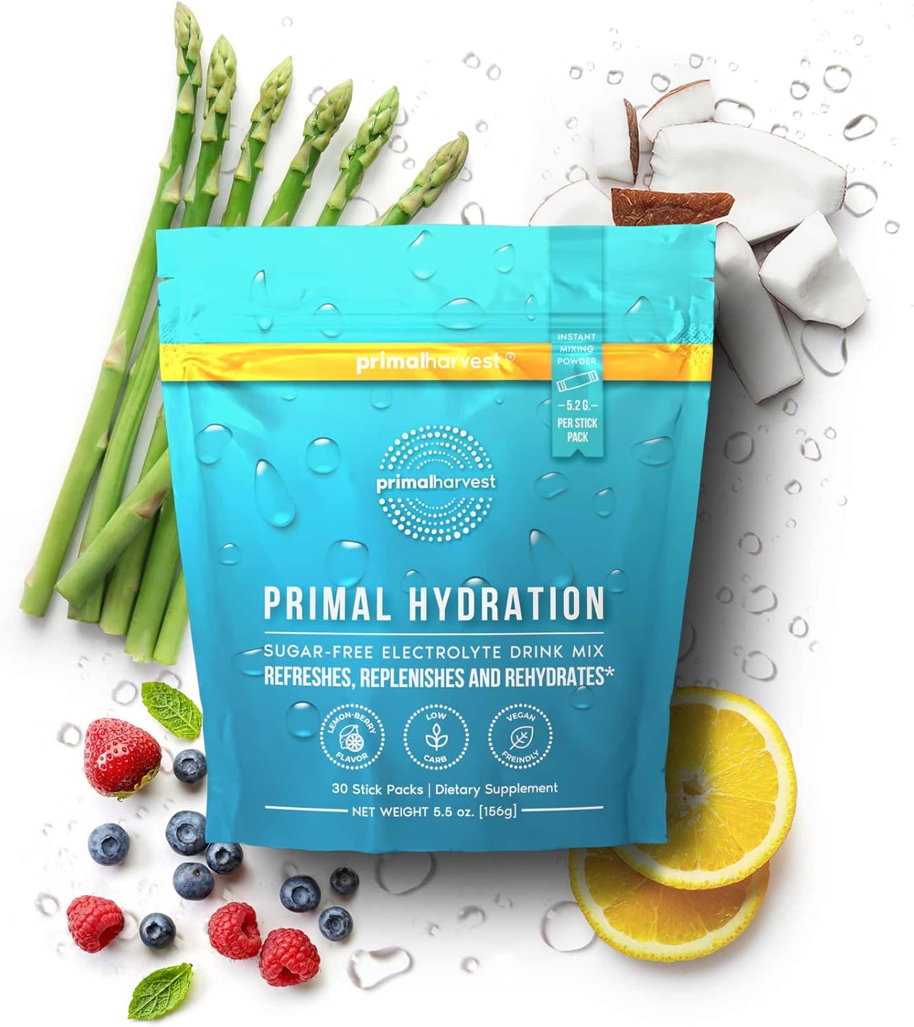 Men's Bundle: Primal Harvest Hydration Powder & Collagen Powder Supplements - Hydrate and Rejuvenate