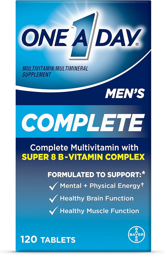 Mens Complete One A Day Multivitamin 120 Count Bottle