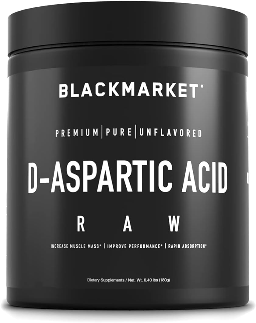 Men's D-Aspartic Acid Workout Powder - Boost Testosterone, Muscle Growth, Recovery & Strength - 180g