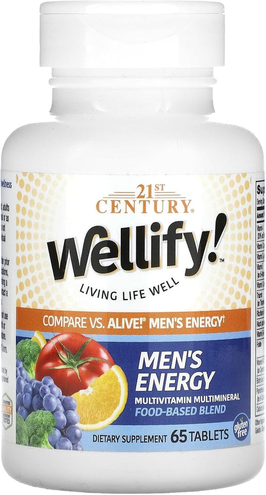 Men's Energy Multivitamin & Mineral Supplements - 21st Century Wellify, 65 Count