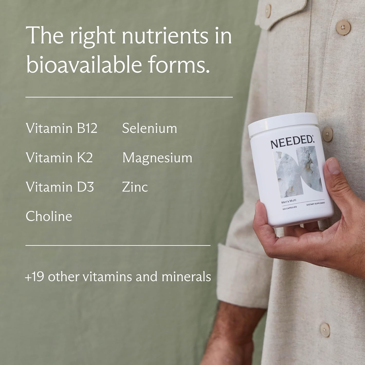 Men's Fertility Multivitamin with 25 Essential Nutrients - Vitamin D3, B12, Selenium - 30 Day Supply