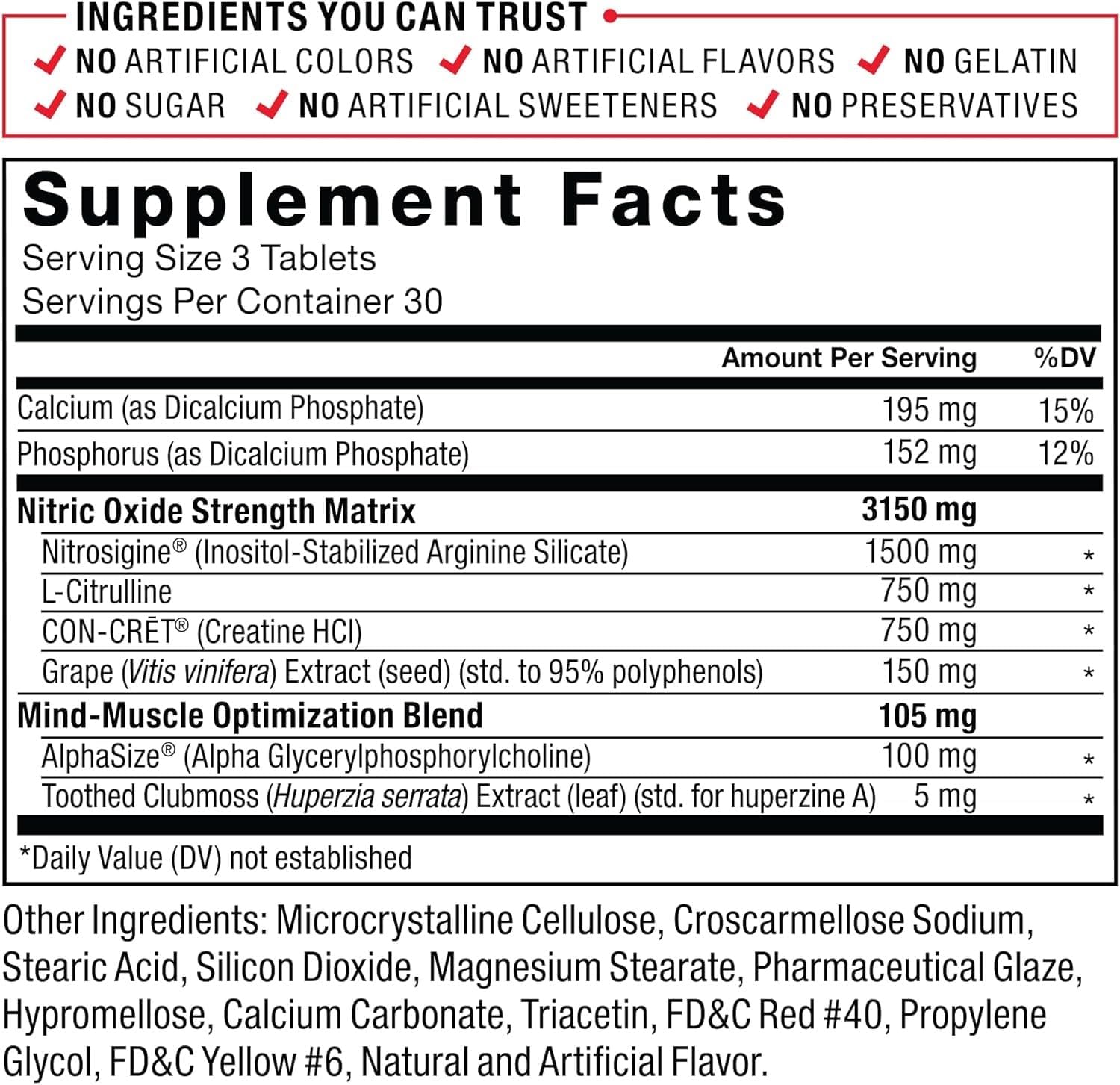 Men's Force Factor Volcano Extreme Pre-Workout Supplement with Nitric Oxide Booster for Muscle Pumps, Strength, and Focus - 90 Tablets