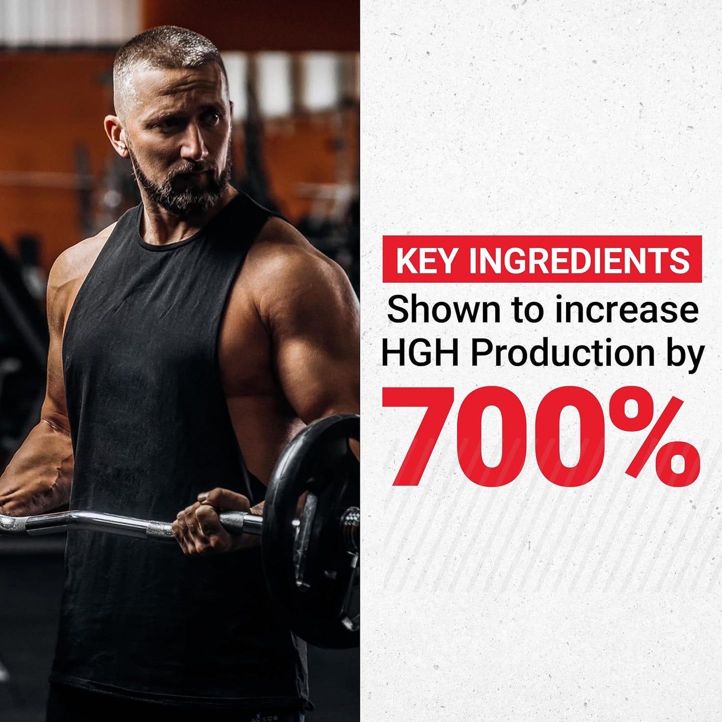 Men's HGH Supplement with AlphaSize for Increased Workout Force - 75 Capsules