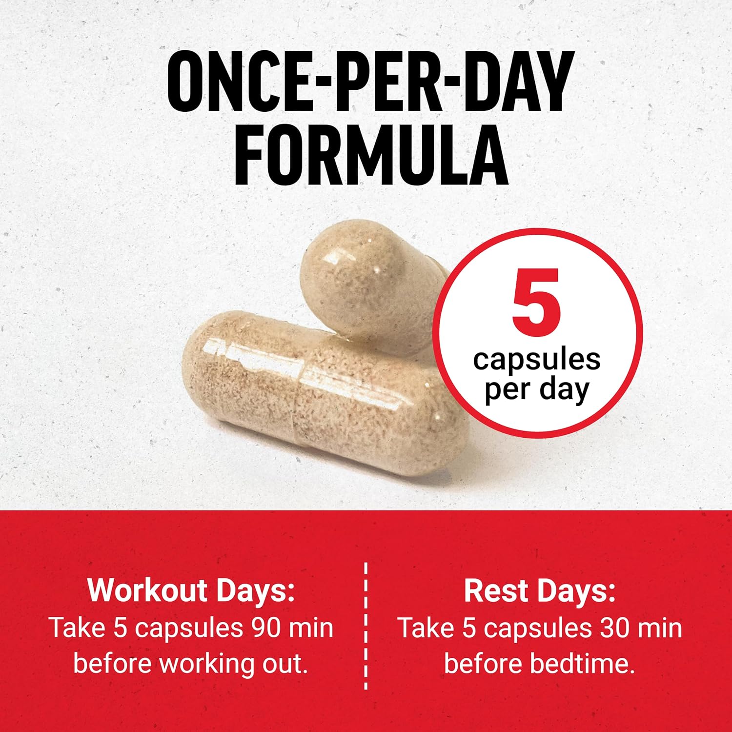 Men's HGH Supplement with AlphaSize for Increased Workout Force - 75 Capsules