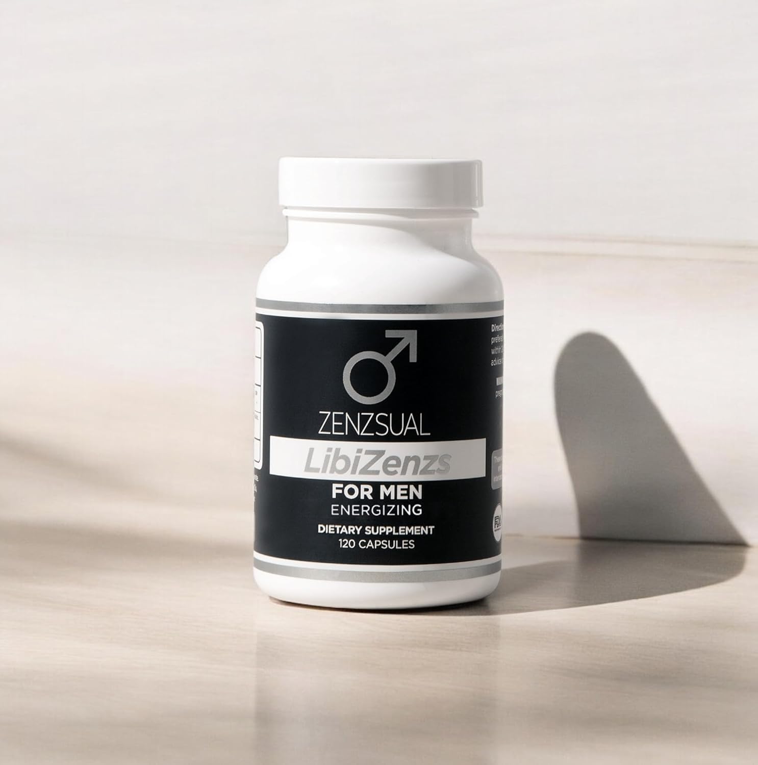 Men's Libido Boosting Supplement - Natural Blend with Ginseng, Maca, Ashwagandha - Increases Testosterone - Gluten Free (120 Caps)