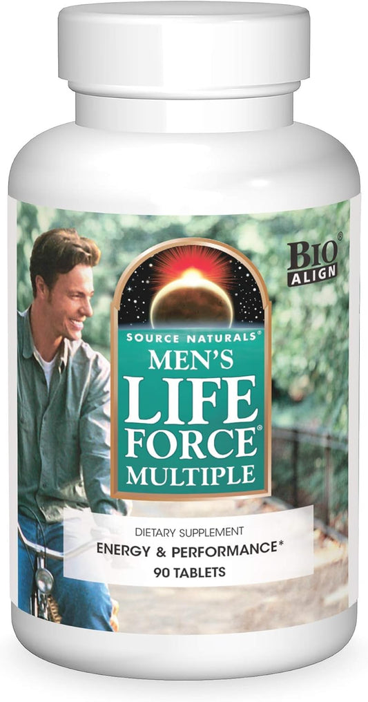 Men's Life Force 90 Tablets by Source Naturals - Daily Multivitamin for Men's Health and Vitality