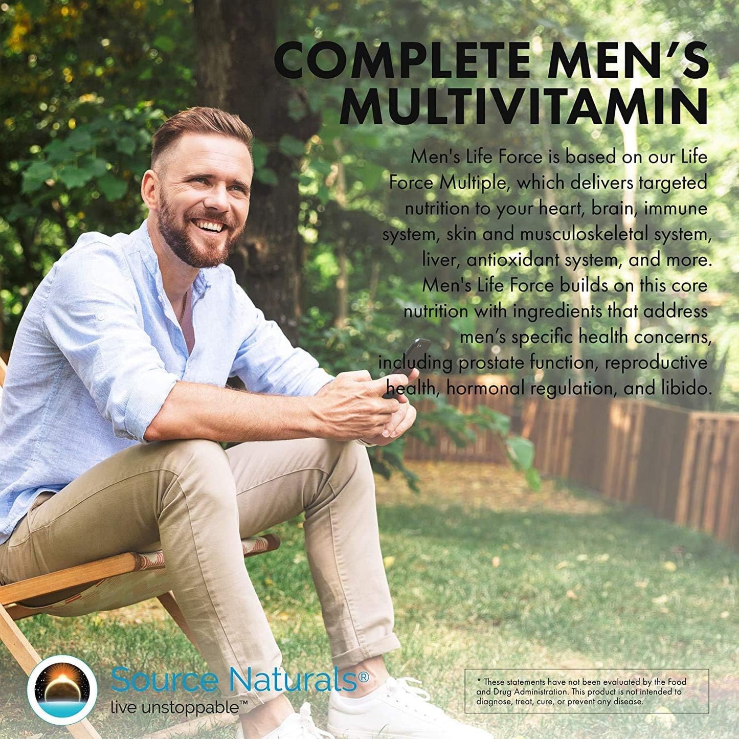 Men's Life Force 90 Tablets by Source Naturals - Daily Multivitamin for Men's Health and Vitality