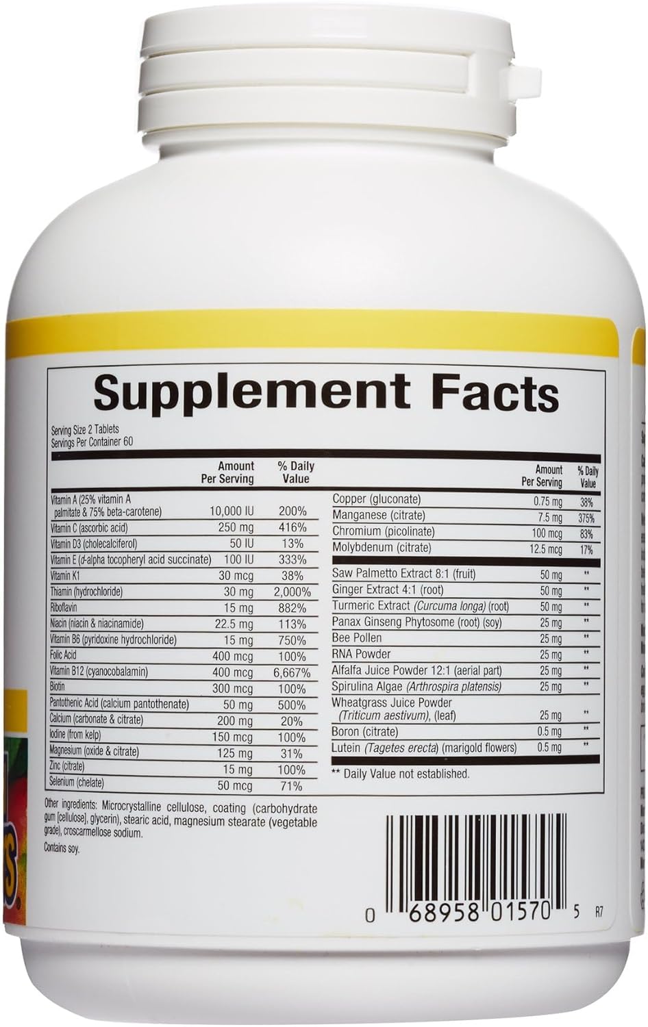 Men's MultiStart Daily Multivitamin by Natural Factors, 120 Tablets for Immune Health & Energy, 60 Servings