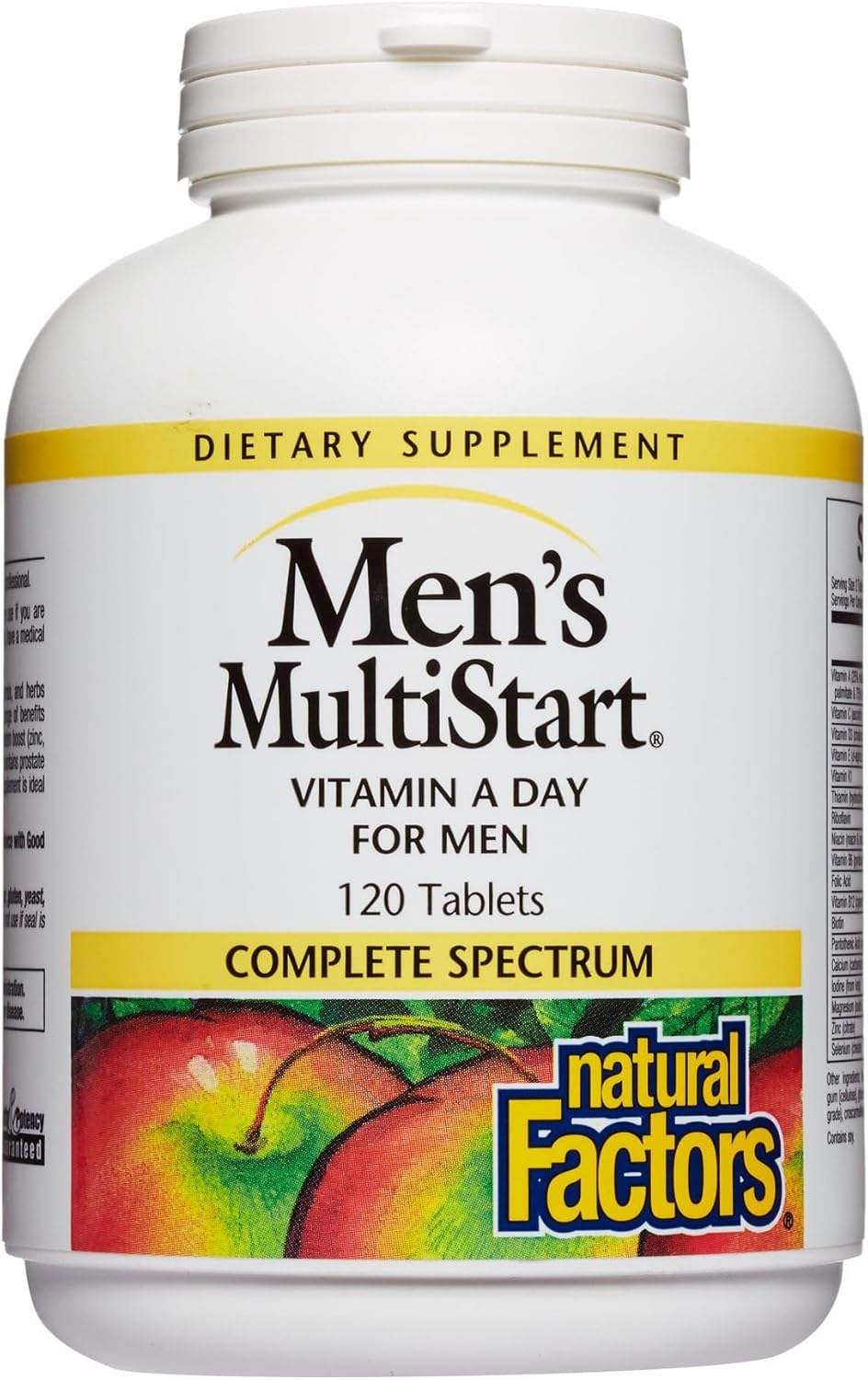 Men's MultiStart Daily Multivitamin by Natural Factors, 120 Tablets for Immune Health & Energy, 60 Servings