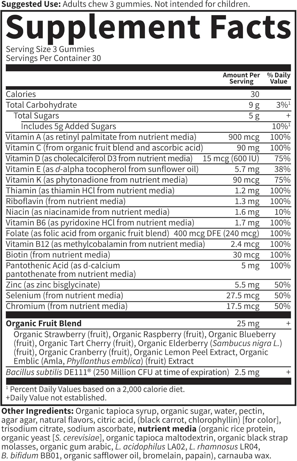 Men's Multivitamin Gummy with Vitamins C, D, E, B, Zinc, Probiotics for Energy, Stamina, Stress, Digestive & Immune Health - 90 Gummies