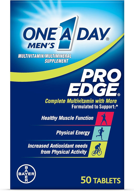 Men's Pro Edge Multivitamin with Vitamins A, C, D, E, Zinc, and Magnesium for Immune Health and Muscle Function - 50 Tablets