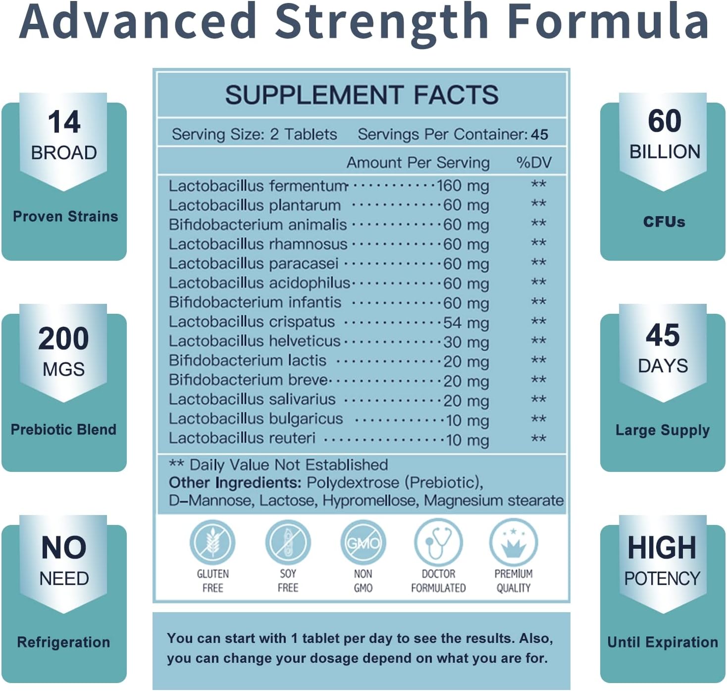 Men's Probiotics with Glucosamine Chondroitin MSM for Joint Support - Shellfish Free Supplement