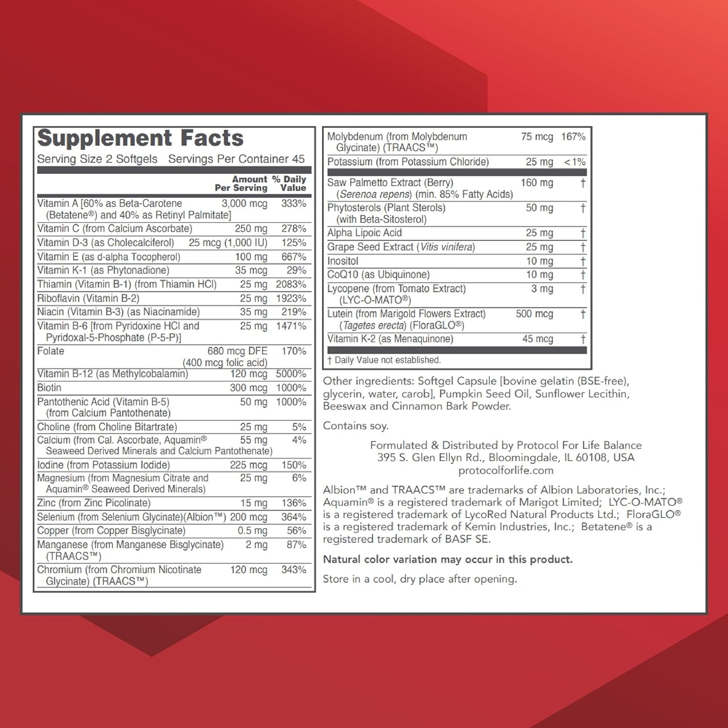 Men's Prostate Health Multivitamin Softgels with Saw Palmetto & CoQ10 - 90ct