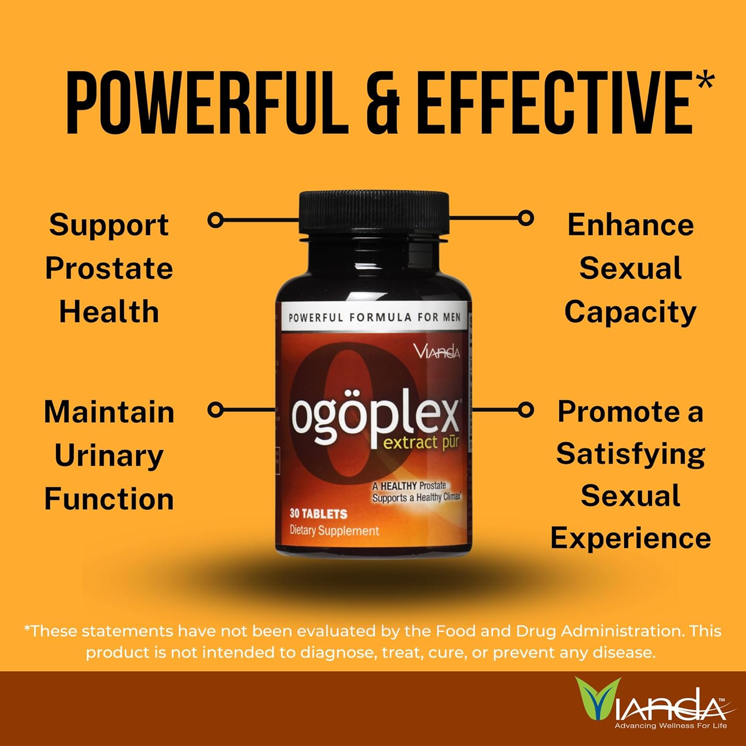 Men's Prostate Health Supplement with Swedish Flower Pollen, Saw Palmetto & Lycopene - 3 Pack of 30 Tablets - 1 A Day Formula