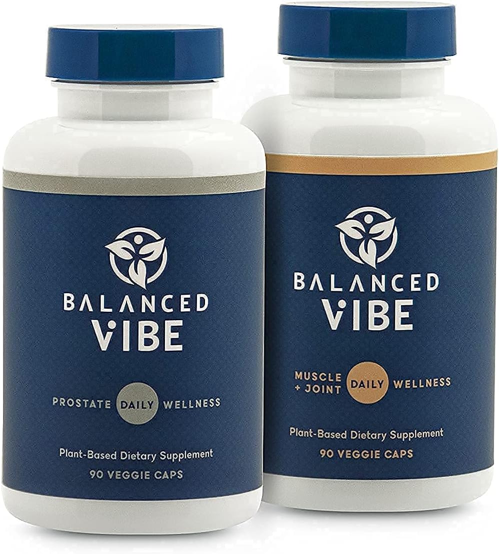 Men's Prostate & Joint Wellness Herbal Supplement Bundle - Supports Mobility, Sleep, and Urinary Health - 90 Capsules Each