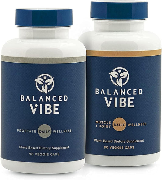 Men's Prostate & Joint Wellness Herbal Supplement Bundle - Supports Mobility, Sleep, and Urinary Health - 90 Capsules Each