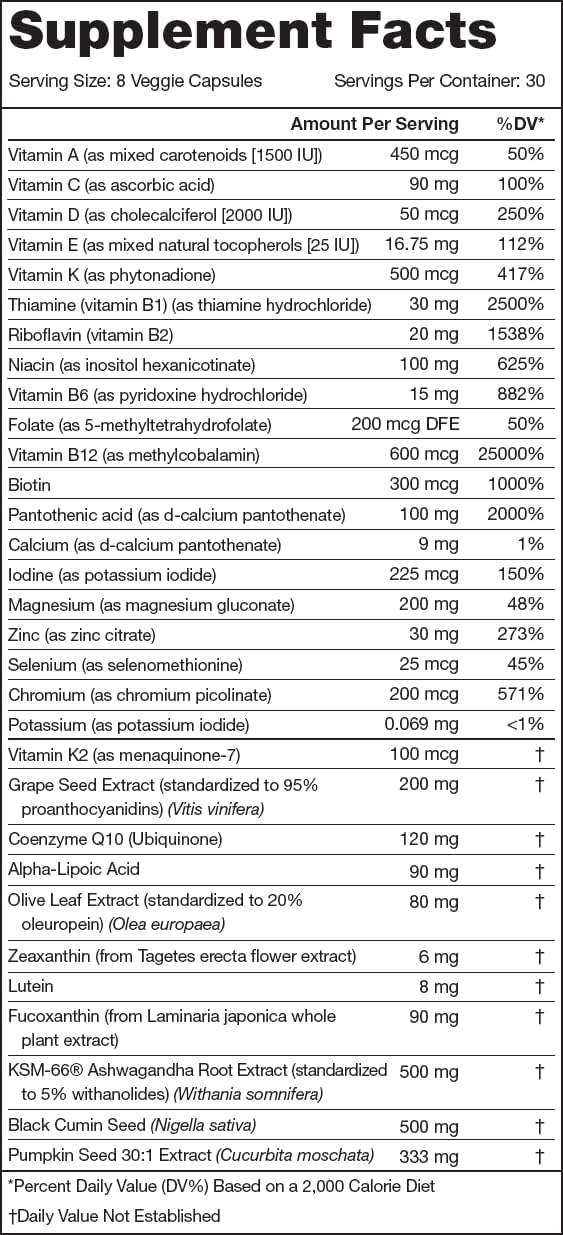 Men's Sport Vitamin with 21 Vitamins & Minerals - Boost Health & Performance - Complete Multivitamin for Men - 30 Servings